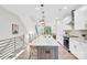 Modern kitchen showcasing a spacious island with counter seating and stylish pendant lights at 3441 Byrnes St, Charlotte, NC 28205