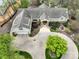 Aerial view of landscaped home, driveway, and yard, showcasing the home's architectural design at 345 Porters Glen None, New London, NC 28127