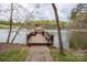 Wooden dock on the lake offers a serene spot for relaxation and enjoying water views at 345 Porters Glen None, New London, NC 28127