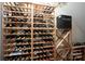 Spacious wine cellar featuring custom racking to hold a wide variety of bottles at 345 Porters Glen None, New London, NC 28127