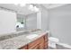 Bathroom with vanity and granite countertops, providing a stylish and functional space at 3701 Arthur St, Indian Trail, NC 28079