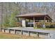 Outdoor picnic shelter equipped with cooking facilities and ample space for gatherings in a serene, natural setting at 623 Roxboro Dr, Mount Gilead, NC 27306