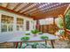 Inviting back deck with pergola and dining set, perfect for outdoor entertaining and relaxation at 6519 Summertree Ln, Charlotte, NC 28270