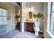Bathroom with a glass shower, vanity and decor at 6519 Summertree Ln, Charlotte, NC 28270