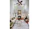 Bright living room with high ceilings, fireplace, and stylish decor at 6519 Summertree Ln, Charlotte, NC 28270