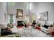 Spacious living room featuring high ceilings, fireplace, and ample natural light at 6519 Summertree Ln, Charlotte, NC 28270