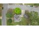 An aerial view of a house with a well-maintained lawn and driveway, showcasing its layout and landscaping at 6807 Stoney Ridge Rd, Matthews, NC 28104