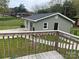 View from the deck showing the garage in the background at 8124 Wood St, Mount Pleasant, NC 28124