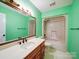 Full bathroom with a single sink vanity, toilet, and tub with a wall-mounted shower head at 940 Brittany Ct # 23, Gastonia, NC 28056