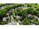 Aerial view of a neighborhood with beautiful homes, mature trees, and paved roads at 9506 Minnie Lemmond Ln # 170, Mint Hill, NC 28227