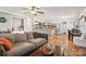 Open concept kitchen featuring stainless steel appliances and an island at 1197 Fincher Rd, Fort Lawn, SC 29714