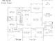The Dylan floor plan first floor with open living spaces, island kitchen, flex room, and covered porch at 1204 Sage Pine Cir, Clover, SC 29710