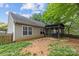 Exterior view of the home's backyard with a grassy area and covered porch, ideal for relaxation at 12804 Lismorre Castle Ct, Charlotte, NC 28273