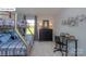 This bedroom has carpeted floors, a bunk bed, and a large window at 158 Ventor Way, Mooresville, NC 28115