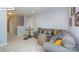 Open-concept living room with a sectional sofa and fun decor, creating a comfortable space at 158 Ventor Way, Mooresville, NC 28115