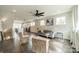 Bright, modern living room with an open floor plan and stylish decor at 1933 W Trade St, Charlotte, NC 28216