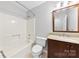 Bathroom with a tub and shower combination, a sink vanity, and a toilet at 2124 Marquesas Ave, Tega Cay, SC 29708