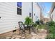 Outdoor patio with stone pavers, seating and a view of the backyard at 2363 Shanklin S Ln, Denver, NC 28037