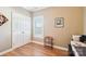Cozy bedroom offers a window with shutters and a double door closet at 304 Wintergreen Ct, Kings Mountain, NC 28086