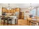 Gourmet kitchen featuring an island with seating, stainless steel appliances and custom cabinetry at 304 Wintergreen Ct, Kings Mountain, NC 28086