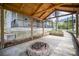 Backyard fire pit, a wooden pavilion, and lovely landscaping, ideal for outdoor gatherings at 3846 Bent Creek Sw Dr # 58, Concord, NC 28027