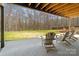 Covered patio with chairs overlooking an expansive private backyard at 722 Clegg Farm Dr, York, SC 29745