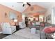 Cozy living room with a vaulted ceiling at 8518 Christalina Ln, Denver, NC 28037