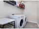 Functional laundry room with new washer and dryer at 938 Moose Trl, Matthews, NC 28104