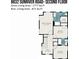 Detailed floor plan showcasing the layout of the second floor, including bedrooms and bathrooms at 9832 Sunriver Rd, Huntersville, NC 28078