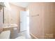A bathroom featuring a tiled shower, toilet, and vanity at 106 Jason Ct, Fort Mill, SC 29715