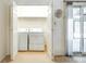 Laundry room featuring a washer, dryer, closet, and view to the back patio at 106 Jason Ct, Fort Mill, SC 29715