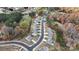 Aerial view of a neighborhood in autumn colors at 121 Little Kennerly Dr, Mooresville, NC 28115