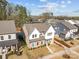 Aerial view of a new neighborhood showcasing modern homes and landscaping at 12110 Anne Blount Aly, Huntersville, NC 28078