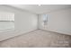 A well lit bedroom featuring carpet flooring, neutral paint, and a pair of windows at 14217 Wilson Mac Ln, Charlotte, NC 28278