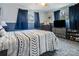 Comfortable bedroom featuring blue wainscoting and modern decor at 143 W College St, Stanley, NC 28164