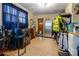 Functional laundry room equipped with washer, dryer and storage at 143 W College St, Stanley, NC 28164