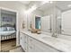 Bathroom featuring double sinks, a large mirror, and modern finishes and fixtures at 154 Shields Dr, Lincolnton, NC 28092