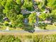 Aerial view of property and surrounding neighborhood with tree coverage at 1628 Rosegate Ln, Stanfield, NC 28163
