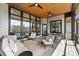 Inviting covered deck featuring comfortable seating, scenic views and a cozy atmosphere at 233 Conifer Way, Shelby, NC 28150