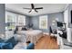 This bedroom can double as an office space with lots of natural lighting at 2420 Kannapolis Hwy, Concord, NC 28027