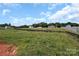 A large field of grass with trees behind it under a beautiful sky at 2508 Rock Dam Rd, Lincolnton, NC 28092