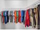Walk-in closet features wire shelving with hanging clothes for maximum storage at 2510 Bricker Dr, Charlotte, NC 28273