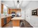 Functional kitchen featuring stainless steel appliances, a center island, and ample cabinet space at 2510 Bricker Dr, Charlotte, NC 28273