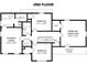 Detailed second-floor plan showing the layout of the bedrooms, bathrooms, and bonus room with dimensions at 2510 Bricker Dr, Charlotte, NC 28273