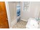Bathroom with tub, shower, modern vanity, and unique tile floors at 2650 31St Street Ne Ct, Hickory, NC 28601