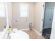 Bathroom featuring a sink with vanity, toilet and tile floors at 2650 31St Street Ne Ct, Hickory, NC 28601