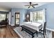Bright dining area with large windows, offering natural light, and an open doorway to a covered outdoor space at 3012 Ocean Dr, Monroe, NC 28110