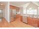 Spacious kitchen with stainless steel appliances, hardwood floors, and island at 3071 Ancestry Cir, Matthews, NC 28104