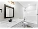 Bathroom features a sink, mirror, shower, toilet, and tile floor at 3957 Miller Rd, Salisbury, NC 28147