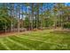 Spacious backyard with a fire pit and wooded area, perfect for outdoor entertaining at 4159 Isle Of Pines Dr, Denver, NC 28037